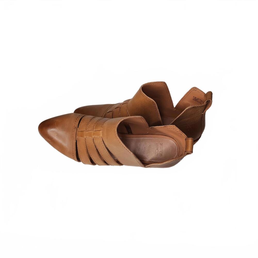 Frye and Co Cutout Brown Leather Ankle Booties Size 6.5M - Picture 3 of 6